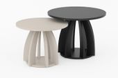 Zestaw 2 stolików kawowych lamello — nowoczesny design inspirowany lamelami