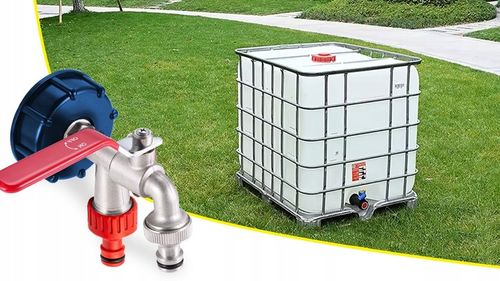 PODWÓJNY ZAWÓR KRAN S60 IBC DO ZBIORNIKA MAUZER KOREK ZŁĄCZE NA WĄŻ 2x na Arena.pl