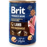 mokra karma dla psa jagnięcina brit premium by nature 400g lamb & buckwheat