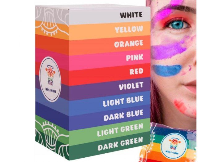 Holi powder kolory proszek festiwar kolorów 10szt zdjęcie 1