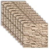 x10 PANELE ŚCIENNE SAMOPRZYLEPNE KAMIEŃ CEGŁA TAPETA MUR IMITACJA 3D