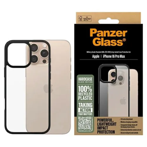 Etui PanzerGlass HardCase na iPhone 16 Pro Max - czarne na Arena.pl