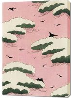 Obraz 70x100cm Pink Sky, Bijutsukai Japoński Vintage do Salonu