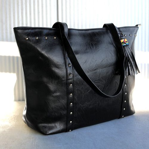 DUŻA TOREBKA TORBA DAMSKA NA RAMIĘ CZARNA MIEJSKA DO PRACY POJEMNA SHOPPER na Arena.pl