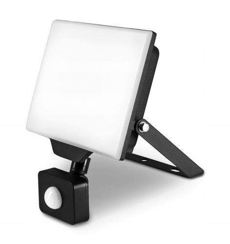 Halogen LED Naświetlacz Reflektor 50W 4500K z Czujnik Ruchu PIR na Arena.pl