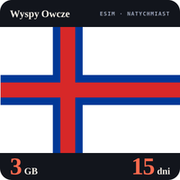 Karta eSIM Internet Wyspy Owcze 3 GB na 15 dni - bez rejestracji