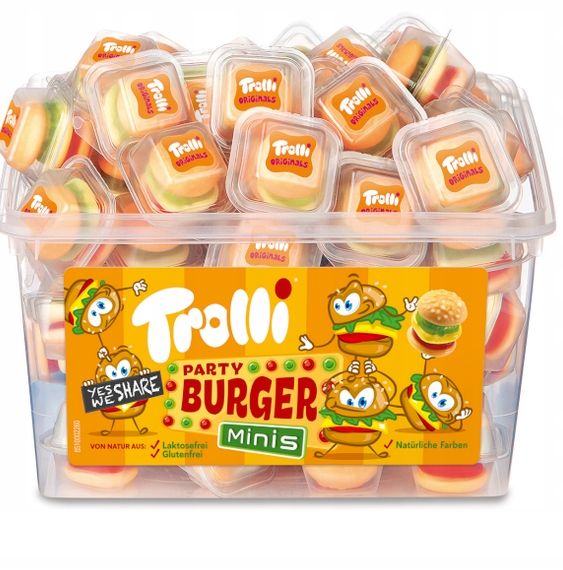 Żelki Mini Burger Trolli BOX 60 szt. zdjęcie 2