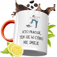 Kubek Pomarańczowy Dla Pracownika Prezent Z Nadrukiem Ze Zdjęciem