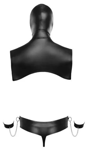 svenjoyment bondage zestaw męski matowy czarny 2xl z kapturem i akcesoriami na Arena.pl