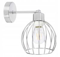 LAMPA KINKIET ścienny stały loft drut na E27 chrom