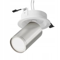Lampa sufitowa tuba reflektorek podtynkowy punktowy srebrny okrągły Maytoni