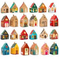 KALENDARZ ADWENTOWY DOMKI PREZENT ŚWIĘTA DZIECKA