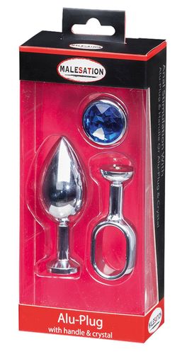 malesation alu-plug with handle & crystal large, chrome na Arena.pl