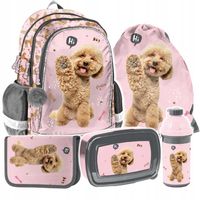 Plecak szkolny tornister 1-3 klasa Paso Pies dla dziewczynki wielokomorowy