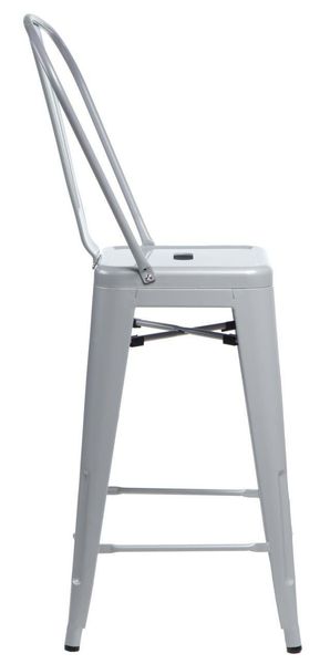 Stołek barowy Paris 2 Back szary zdjęcie 2