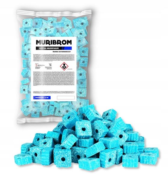KOSTKA WOSKOWA SILNA TRUCIZNA NA MYSZY I SZCZURY MURIBROM BRODIFAKUM 1,5 KG zdjęcie 1
