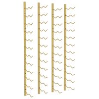 Uchwyty ścienne na 24 butelki wina, 2 szt., złote, żelazne