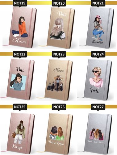 Notes metaliczny A5 nadruk UV WALENTYNKI gift NOTATNIK na Arena.pl