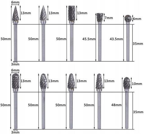 FREZY TRZPIENIOWE DO METALU 10SZT Z WĘGLIK WOLFRAMU Z WĘGLIKA na Arena.pl