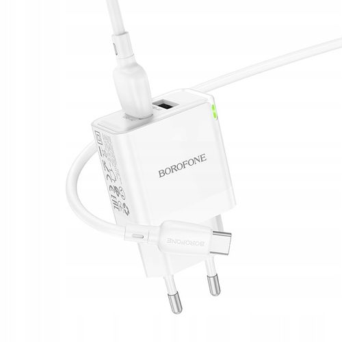 Ładowarka sieciowa (2xUSB - 2,1A, z kablem USB na Typ C) BOROFONE na Arena.pl