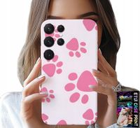 ETUI DO SAMSUNG GALAXY S25 ULTRA - RÓŻOWE PSIE ŁAPKI, PLECKI, OBUDOWA CASE