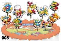 TOPPERY NA TORT OZDOBNE DEKORACJA ZESTAW POSTACI Z - SUPER ZINGS 10szt.