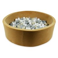 Suchy basen 130x40 Velvet Soft Carmel z piłeczkami 700 szt.(beżowe, jasnozłote, złote, czarne)