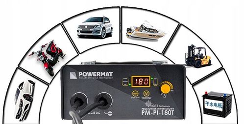 PROSTOWNIK AKUMULATOROWY INWERTOROWY Z ROZRUCHEM 180A 12/24V ŁADOWARKA 30A na Arena.pl