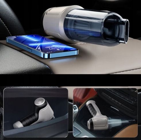 BEZPRZEWODOWY WYDAJNY RĘCZNY ODKURZACZ SAMOCHODOWY 120W 9000PA ŁADOWANY na Arena.pl