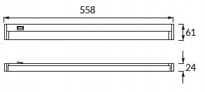 LAMPA OPRAWA PODSZAFKOWA MEBLOWA LED 10W CCT 4100K LISTWA BIAŁA na Arena.pl