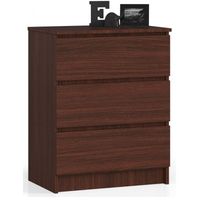 Komoda do sypialni, 3 szuflady, STILO, 60x40x77 cm, wenge, mat | TYLETEGOTU