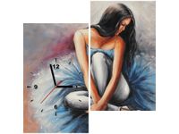 60X60 KWADRAT ZEGAR OBRAZ ŚCIENNY BALETNICA TATIANA TEATR BALSHOI OBRAZ