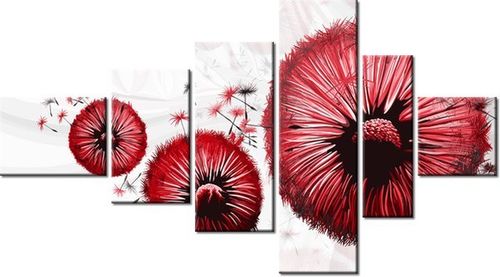 100CM 180CM OBRAZ 6 ELEM CZERWONE DMUCHAWCE ŚCIENNY na Arena.pl
