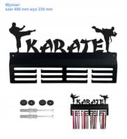 Solidny METALOWY Wieszak na medale KARATE kołki + zaślepki GRATIS