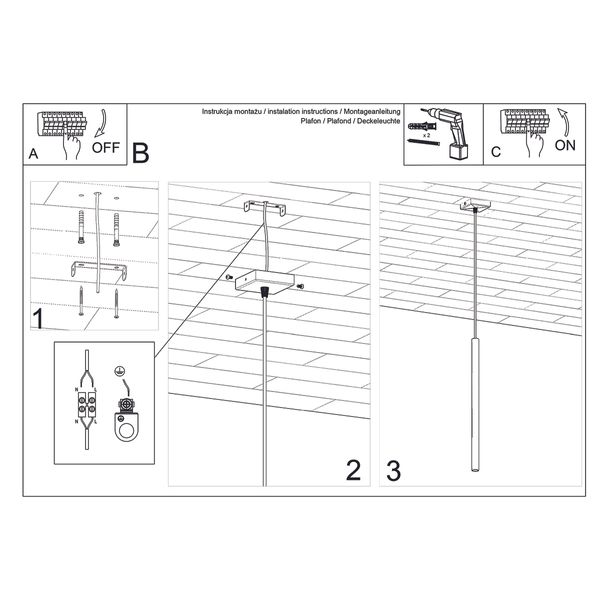 Lampa Wisząca PASTELO 1 chrom zdjęcie 6