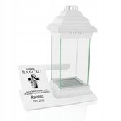 Statuetka na nagrobek na Święto Zmarłych + LAMPION