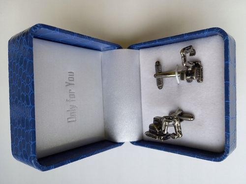 Tytanowe spinki do mankietów Koparka Buldożer na Arena.pl