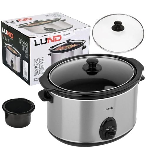 LUND WOLNOWAR GARNEK CERAMICZNY SLOW COOKER INOX LCD 320W 5,6L 3TRYBY na Arena.pl