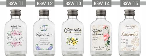 BUTELECZKI WESELNE Z NADRUKIEM UV 100ML - 20 szt. na Arena.pl