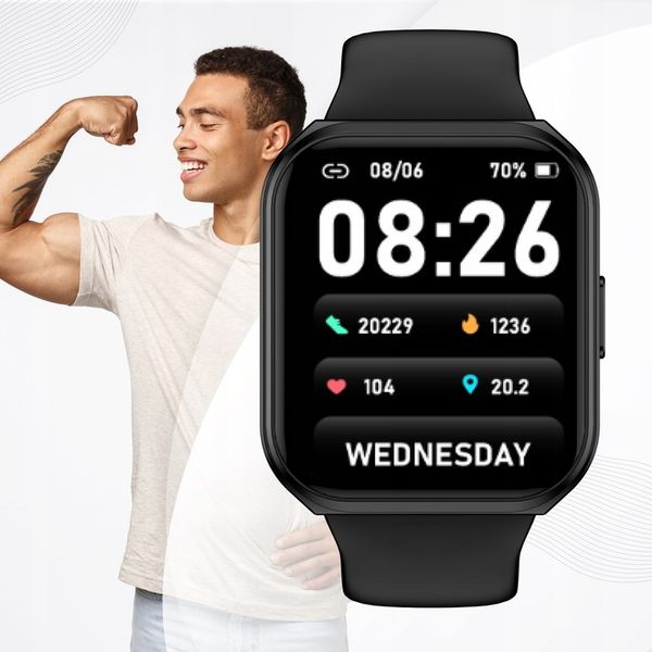 SMARTWATCH MĘSKI ROZMOWY ZEGAREK SPORTOWY GRY MENU POLSKIE POMIARY SMS zdjęcie 11