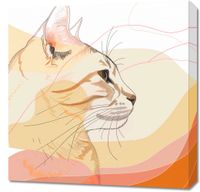 Obraz 60x60cm Delikatny Profil Kota