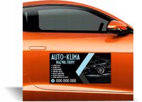 Magnes na samochód reklama magnetyczna 60x30cm AUTO KLIMA dużo wzorów