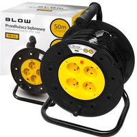 PRZEDŁUŻACZ BĘBNOWY OGRODOWY BUDOWLANY NA BĘBNIE ZWIJAK 50m 3x2,5mm 4 GN