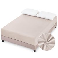 Prześcieradło welurowe 140x200 na gumkę - Jasny Beż - Aksamitne Miękkie MIŚ