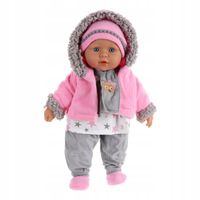 Lalka bobas Smily Play 41 cm różowa z dźwiękiem i ubrankami 2+