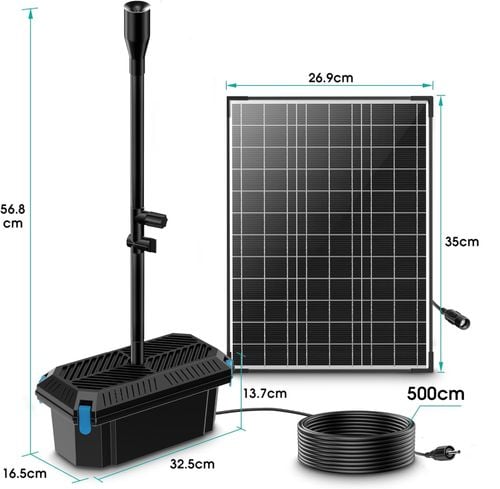 UŻYWANE Pompa solarna z filtrem Biling 20W do oczka wodnego 875l/h na Arena.pl