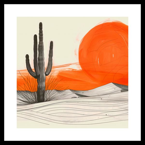 Plakat 40x40cm Kaktus Saguaro zdjęcie 3