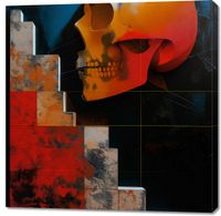 Obraz 100x100cm Erozja Krajobrazu