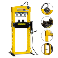 WP30 Prasa hydrauliczna warsztatowa 30 ton | pneumatyczno-ręczna | ruchomy tłok
