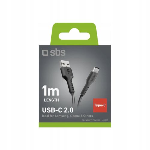 Kabel przewód USB-A - USB-C 1m - czarny na Arena.pl